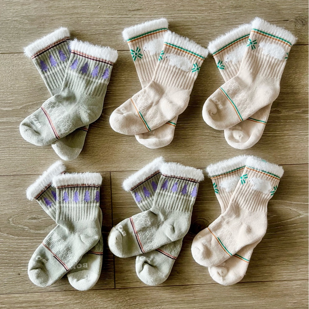 NWOT Bombas Set of 3 Youth/Toddler Bear and PineTree Furry Socks